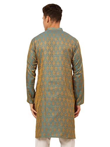Image of Jompers Silk Blend Men's Woven Design Kurtas.