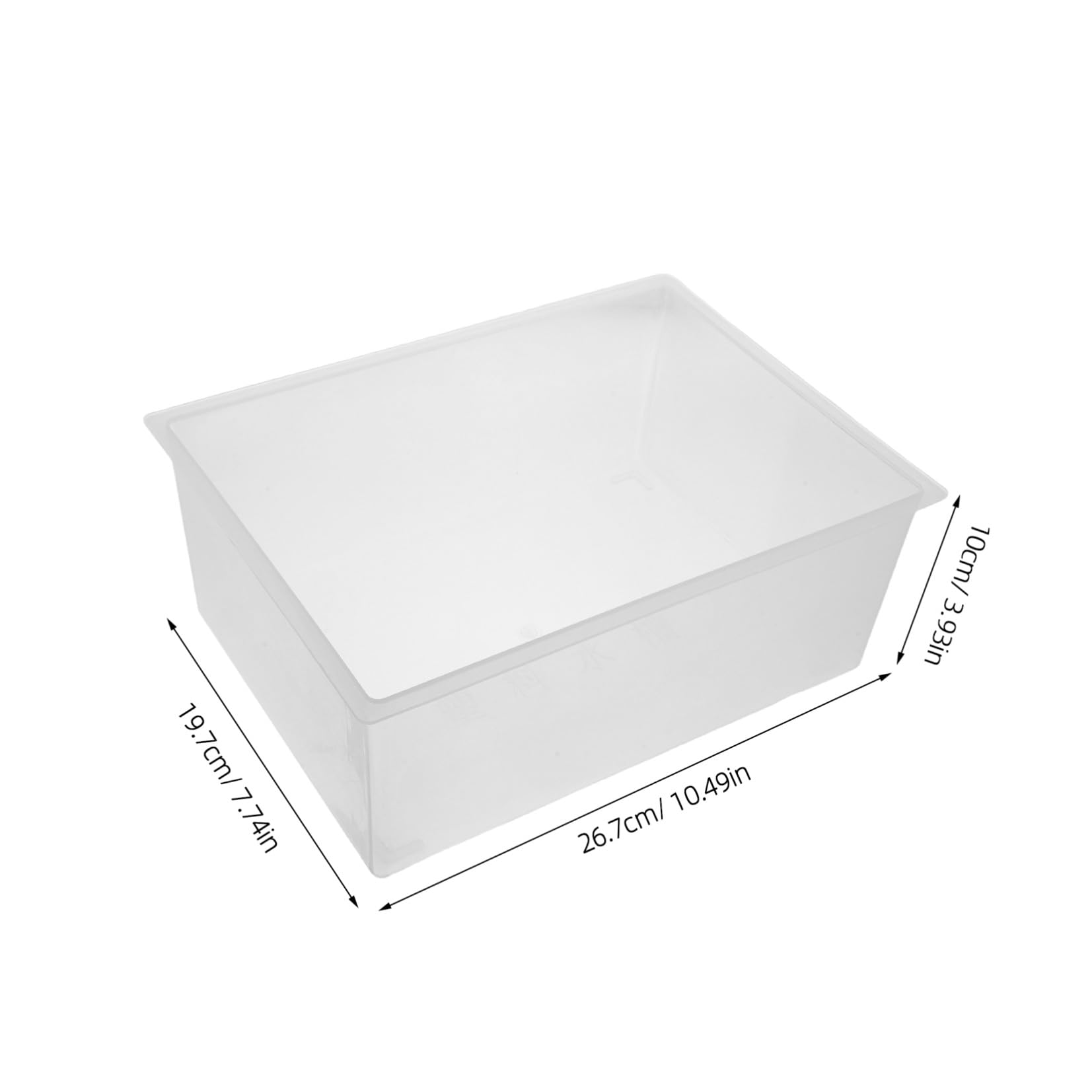 ULTECHNOVO Bacinella in Plastica Trasparente Quadrata per Laboratorio Set da 4 Pezzi Lavabo Resistente a Sostanze Chimiche Vasca per Esperimenti Scientifici e Pulizia Attrezzature