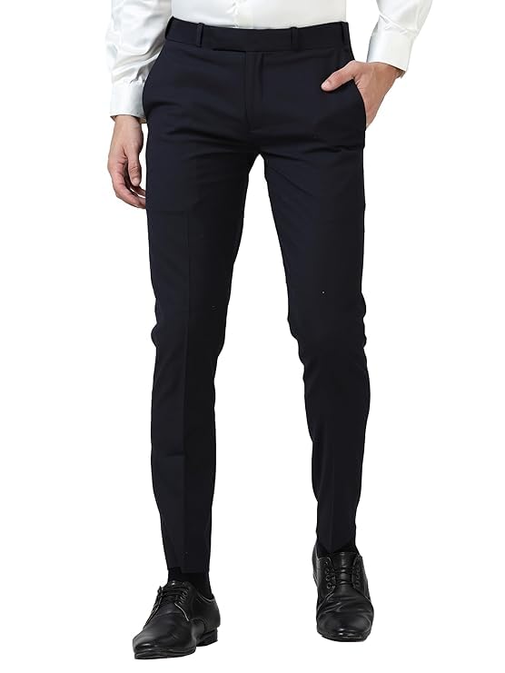 Luxury Cotton Blend Flexi Waist Stretchable Formal Pants for Men | Stylish Slim Fit Men's Wear Trousers for Office or Party | Mens Fashion Dress Trouser Pant-image-47