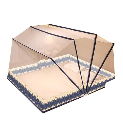 Folding Mosquito Net Tent Bed Canopy Curtains Summer Indoor Portable Bottomless Bed Canopy for Travel Bedroom Indoor Student Dormitory,06,190x80cm