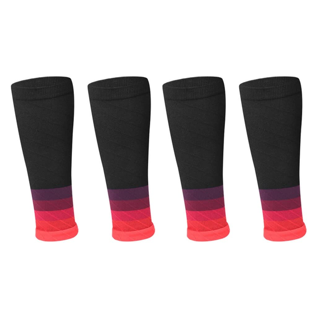 JFDBGU 4pcs Stable Pressurization Sport Compression Legwarmers Calf Sleeve Breathable Comfortable Fit for Cycling, Running(A)