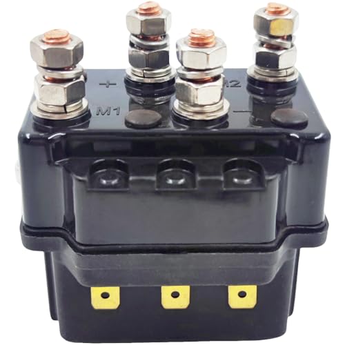 Spjiuqi 12V 500A WINCH Solenoid Relay Controller Reversing Contactor 800A Flash 12000Lb Max cover