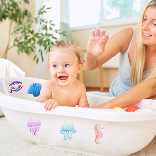 Pegatinas antideslizantes bañera infantil de PVC educativo para suelo de ducha 8