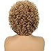Miyamarch Adult Short Curly Wig, Curly Hair Wig with Soft Breathable Heat Resistant Synthetic Fibers, Suitable for Anime Cosplay Costume Hair, Daily Fashion & Party, Halloween (27#)