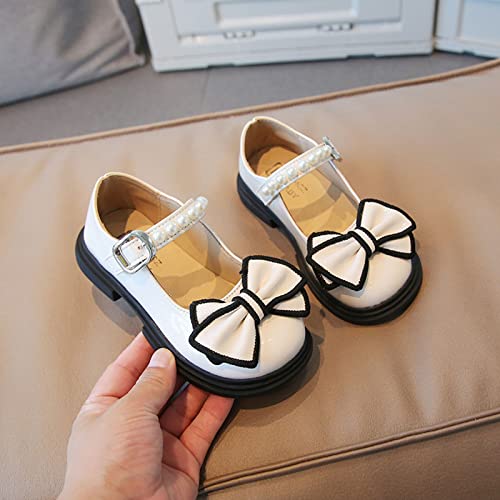 Girl Heels Fashion Autumn Girls Casual Shoes Thick Sole Round Toe Bow Pearl Buckle Cute Dark Boots for Girls4