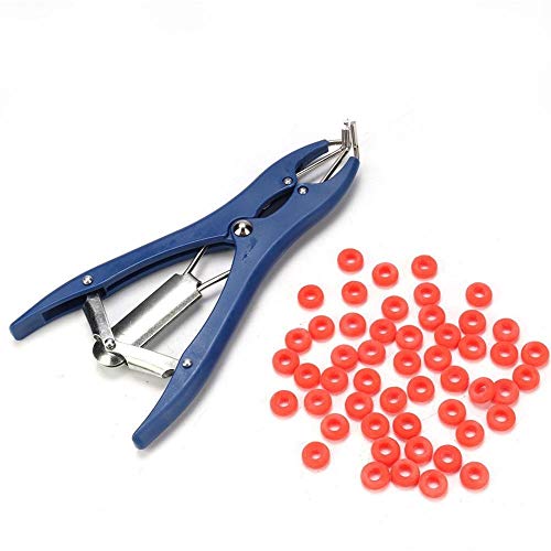 KSTE Sheep Tail Docking, Metal Sheep Pig Livestock Tail Docking Castration Pliers Rings Veterinary Surgical Tool