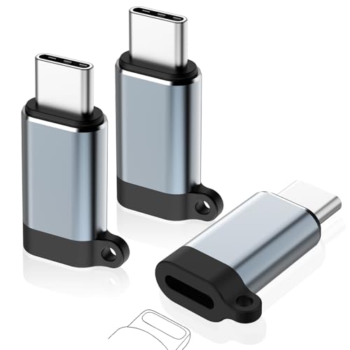 Vecbmn 3 Piezas Adaptador Lightning a USB C, Lighting to USB C Soporta Carga y Transferencia de Datos, para iPhone 15 16 Samsung Galaxy S24 S23, No para Audio/OTG/Auriculares