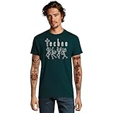 RadioStream Camiseta Techno Dead música electrónica (FR/ES, Letras, L, Regular, Regular, Verde Petróleo)