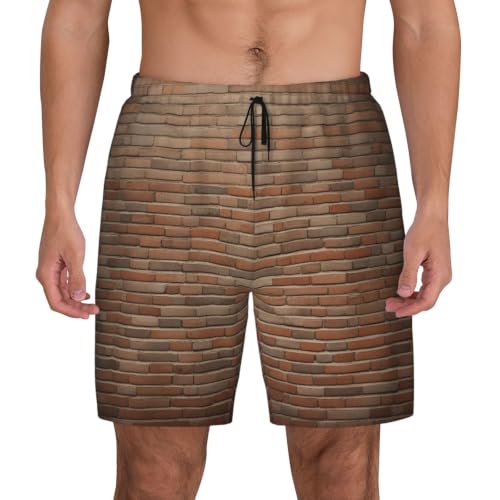 Short de bain pour homme motif briques industrielles léger