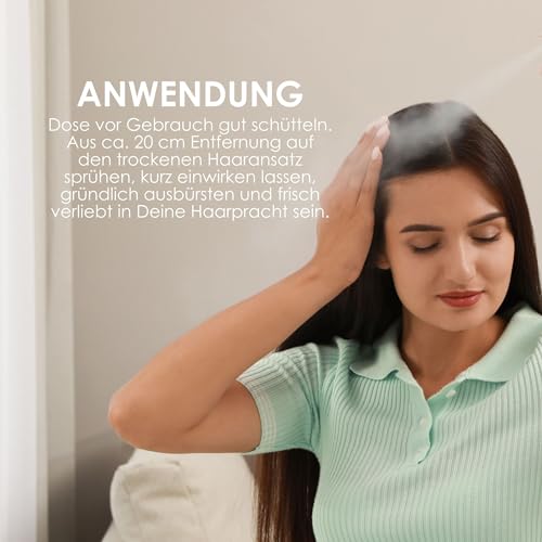 Jean & Len Trockenshampoo Frische & Geschmeidigkeit, kein fettiger Ansatz, keine weißen Rückstände, duftet fruchtig frisch nach Mango, für alle Haartypen, ohne Parabene & Silikone, vegan, 200 ml