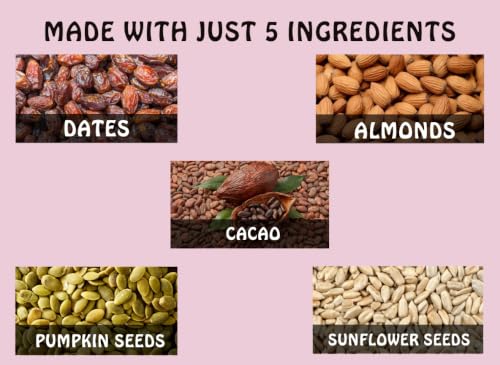 Image of Nutty Village Dry Fruit Bites with Dates | No Refined Sugar | Dates, Almonds, Cashew & Cacao | Healthy Snack | Energy Bar Replacement | No Preservatives | High Protein | 200g | Lab Tested