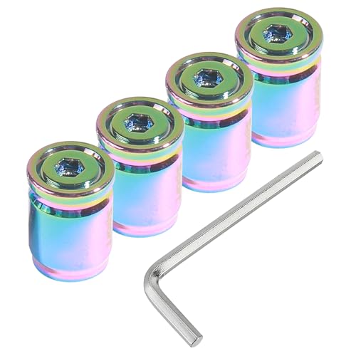 Flaconi Tapones Valvula Coche,Tapones Ruedas Coche,Tapa de Válvula de Neumático de Coche,Tapa de Válvula de Coche,Tapones Neumaticos Coche, Adecuado para Coches,Motos,Todoterrenos,Bicicletas