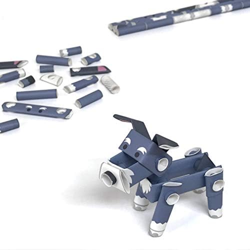PIPEROID Animals Schnauzer Dog - Japanese 3D Paper Dog Puzzle DIY Origami Kit for Kids and Adults