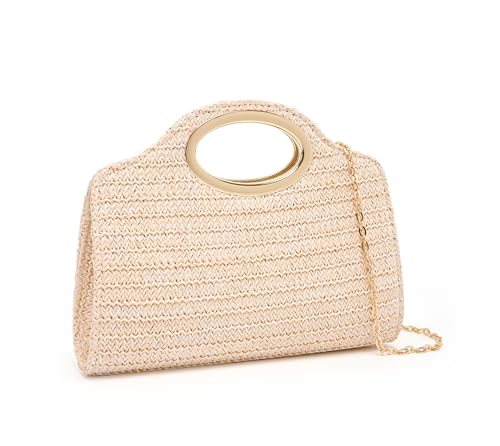 MUDUO Top Metal Handle Clutch Bags for Women, Evening Handbag