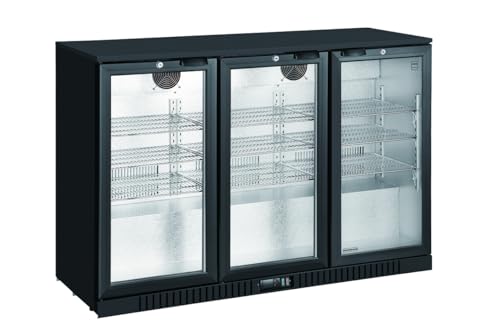 Flaschenkühler GBC3003, Aluminium/Glas, 135 x 53 x 86.5 cm, 308 L, verstellbare Einlegeböden, automatische Abtauung, LED Beleuchtung, schwarz – Bild 3