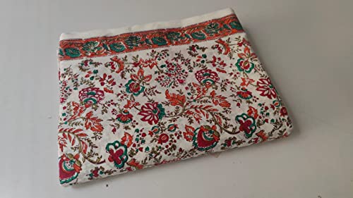Image of Fashionmart Floral Printed Cotton Fabric Cloth Hand Block Print Fabric Women Material Running Jaipuri Hand Block Printed Women Dress Material Kurtis Natural 44 inch Inches Width 2.5 Meter (Pattern 10)