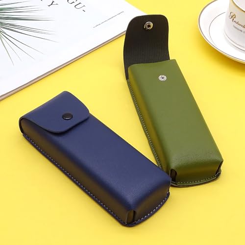 Image of Vintage PU leather Sunglasses Case Portable Protective Case for Glasses