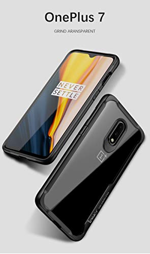 Image of A rtistque Clear Back Cover Case for Realme X Hybrid Transparent Shockproof Armor - Black