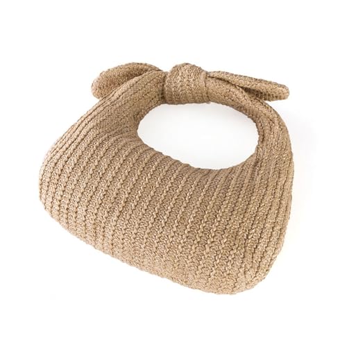 Image of Huralona Women Straw Woven Clutch Purse Pleated Handbag for Summer Beach Vacation Straw Shoulder Crossbody Bag