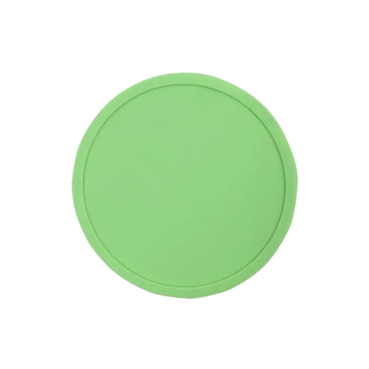 4/6/12 Piezas/Juego de Posavasos Redondos 10 cm, tapete Aislante Silicona for Tazas, Soporte for Bebidas, Decoraciones for la Mesa del hogar para Ollas y Sartenes Calientes(Green,12PCS_10CM)