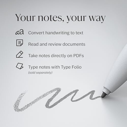 Image of reMarkable Essentials Bundle - Gray | reMarkable 2 Paper Tablet | Includes Black and White 10.3 inchWriting Tablet, Marker Plus Pen with Eraser, Book Folio Cover in Gray Weave