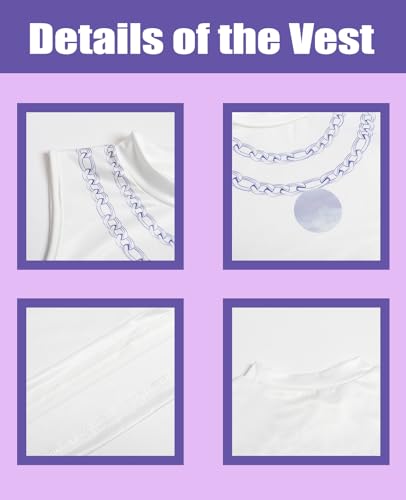 ACLGCSU Singer Costume for Girls, POP Group Costume for Kids, Halloween Stage Star Cosplay Dress Up - 7