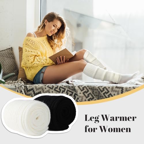 Passionbility Leg Warmers for Women - Leg Warmers 80s Ribbed Knitted Long Socks for Party Sports3