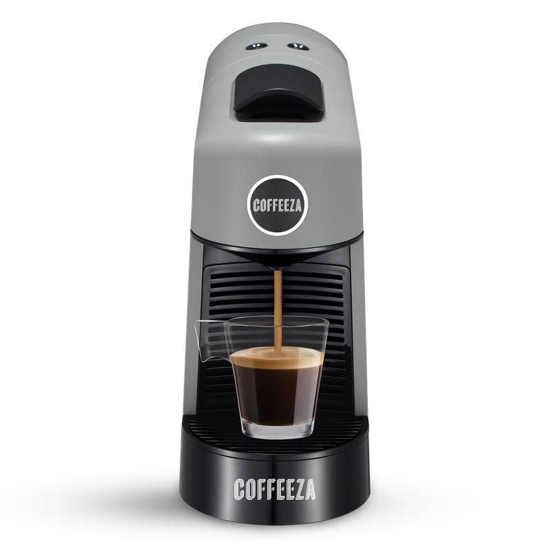 Image of COFFEEZA Finero Next Pod Coffee Machine (Grey) - 20 Bar pressure | Perfect Coffee Maker for Espresso & Cappuccino