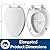 Mayfair Collins Plastic Toilet Seat, Slow Close with Super Grip Bumpers and Secure Hinges, Elongated, White