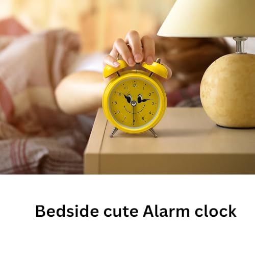 Image of FunzOn Yellow Smiley Table Alarm Clock
