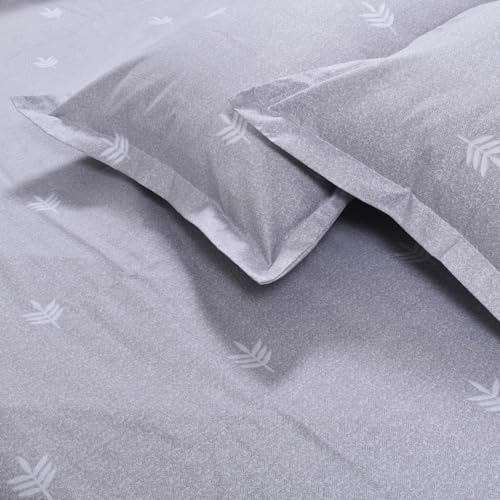 Image of Huesland by Ahmedabad Cotton 144 TC Cotton Elastic Fitted Bedsheet King Size with 2 Pillow Covers | 72 x 78 inches