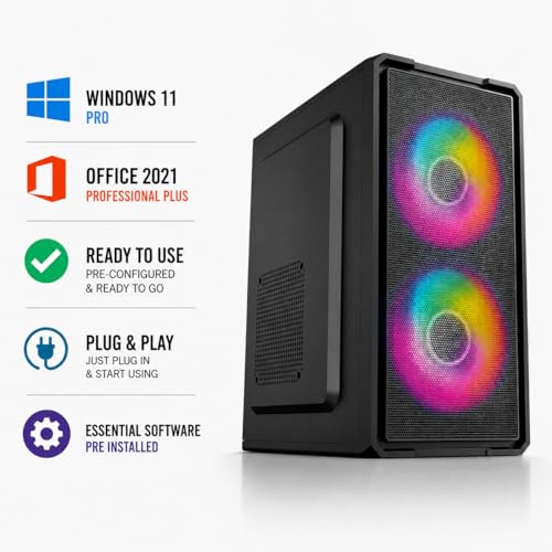 Image of TECHSUPPORT Core i3 Desktop PC | Core i3-9th 4.20Ghz| 8GB RAM ddr4 | 256GB Nvme SSD | 5G WiFi & Bluetooth | HDMI, VGA, Ethernet | USB 3.0 | Windows 11 Pro & Office 21 | 2 Year On-Site Warranty