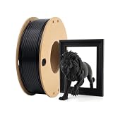 Lotactree Black Filament 250g, PLA Force 3D Printer Filament 1.75mm +/-0.03mm Accuracy, Black PLA Filament Cardboard Spool(0.55lb)