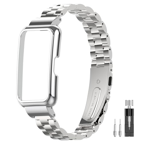 �݊���For HUAWEI Band 10 ��p�o���h �ی�t���[����̌^ ���v�o���h ���� �x���g���d�x �X�e�����X�|�� �����x���g ���������\ �H��t�� (�V���o�[)