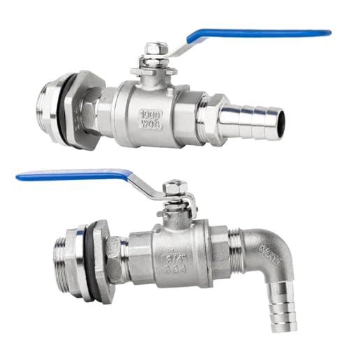Vanne à bille inox 304 vanne arret 14 mm robinet coupure eau filetage 1/2 pouce