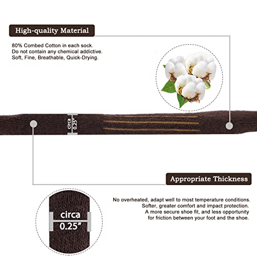 Mens Cotton Cushioned Athletic Ankle Low Cut Socks w/Arch Compression & Tab (5 Pack)3