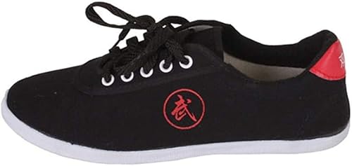 WANGZHENG Taekwondo Schuhe für Kampfkunst Sport für Tai Chi Kong Fu Boxe Karate Training Unisex für Herren Damen-Black|| 44 Cover