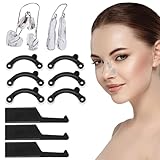 5 Pcs Nose Lifter - Nose Shaper Clip ＆ Instant Nose Lift Kit, Painless Straightening Beauty Tool Kit for Women/Men (Black, Clear)
