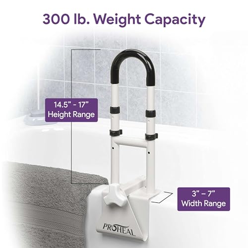 Proheal PH-16272H Adjustable Bathtub Grab Bar For Seniors And Fall Risk Patients - Safety Handle Rail thumb #2
