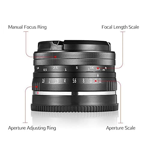 Weitwinkellinse, manuelle Fokuslinse 32mm F1.6 Große Blende Weitwinkelobjektiv für Sony A6300 A6400 NEX – Bild 7