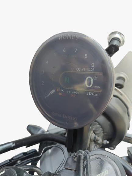 Image of Monsoon Speedometer Cap Cover, Rain Cover with Heavy Duty Microfibre, Compatible with Himalayan 450 CC (450 White)