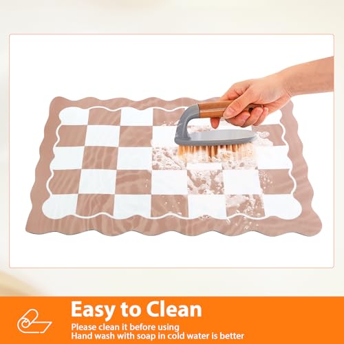 Kitchen Dish Drying Mat - Absorbent, Non-Slip, Quick Dry