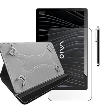 Kit Capa Couro + Película + Caneta Para Tablet Vaio Tl10 - Blance