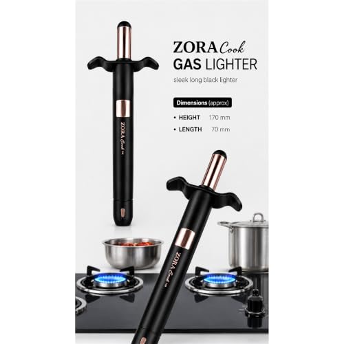 Image of Gas Lighter for Kitchen & Restaurants | Manual Spark Gas Stove Lighter | Regular Size, Easy Grip Handle, Long Lasting, Rust Free Metal Lighter for LPG Stove, Candle, BBQ & Camping