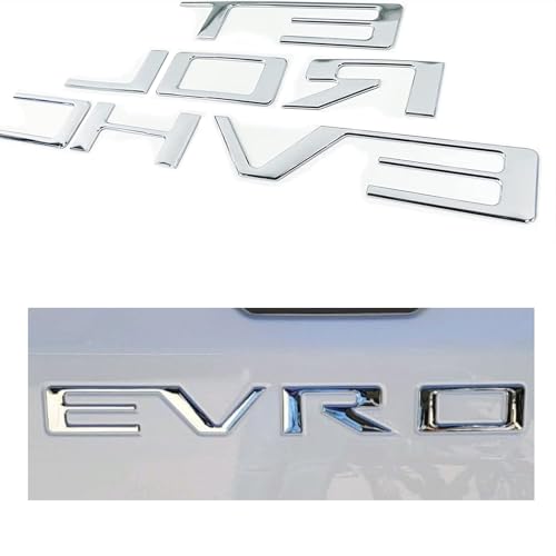 Image of Tailgate Insert Letters Compatible with 2019 2020 2021 2022 2023 2024 2025 Chevy (Chorme)
