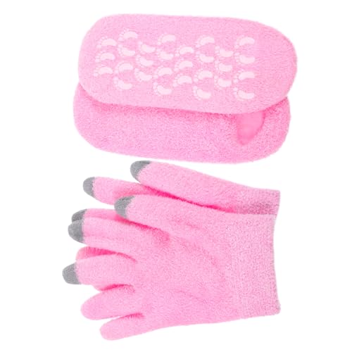 BESTYASH 1 Juego Calcetines Hidratantes De Algodon Agrietado Pie Guantes Durante La Noche Intensivo Equipo Las Manos Calcetines Hidratantes Mujer Calcetines Hidratantes Para Mujer Rosa Tela