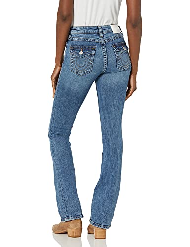 True Religion Women's Becca Mid Rise Bootcut Flap Jean2