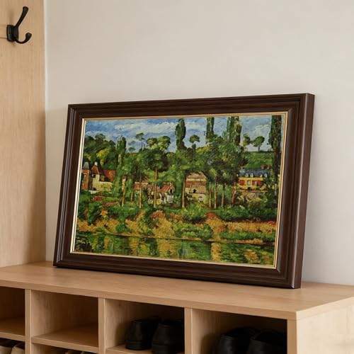 Impression toile Château de Médan Cézanne cadre premium