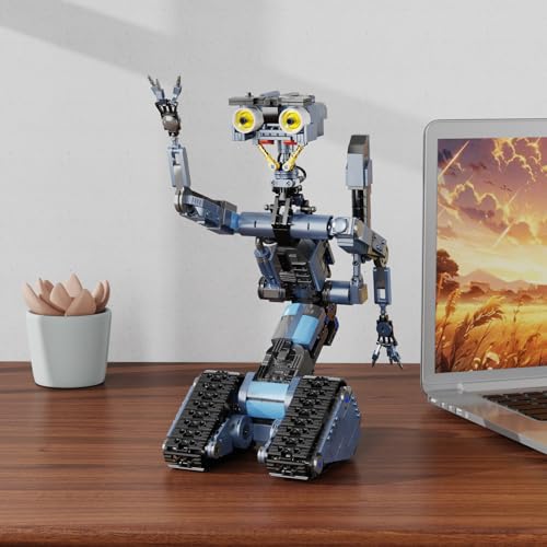 iATOM 1176 Pieces Johnny 5 Robot Building Set with Remote Control - Rechargeable, Gift for Adults Men, STEM Tech Movie Robotic Figure Model Kit - Image 3
