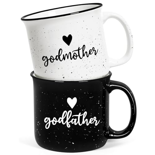 Set de tazas de cerámica 11oz para padrinos miniatura 1